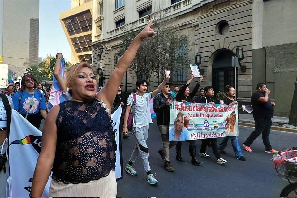 Colectivos organizaron una protesta tras la muerte de Samantha, quien aspiraba a una candidatura federal.