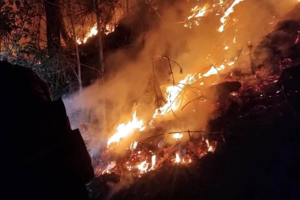 En el combate del incendio participan 63 personas.