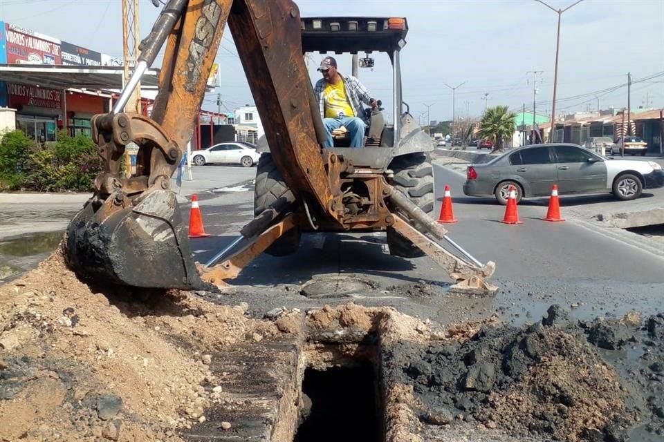 El lunes la Comapa anunció trabajos de reparación de una línea de 36 pulgadas.