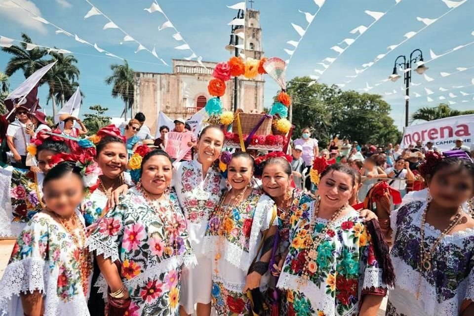 Claudia Sheinbaum, candidata presidencial de Morena, se encuentra de gira en Campeche.