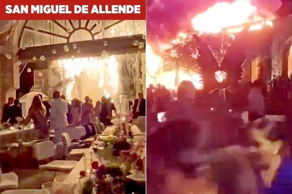 Un incendio ocasionado por corto circuito dejó 27 lesionados, cinco de ellos graves, en una boda en San Miguel de Allende, Guanajuato.