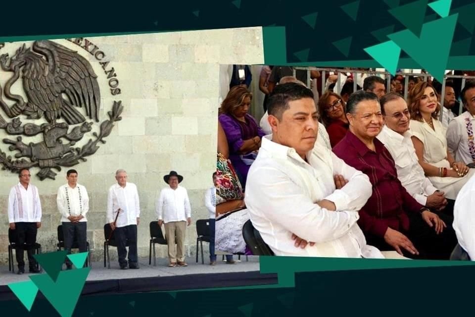 El Presidente López Obrador y gobernadores de Morena sostuvieron una reunión en Oaxaca, tras acto cívico del natalicio de Benito Juárez.