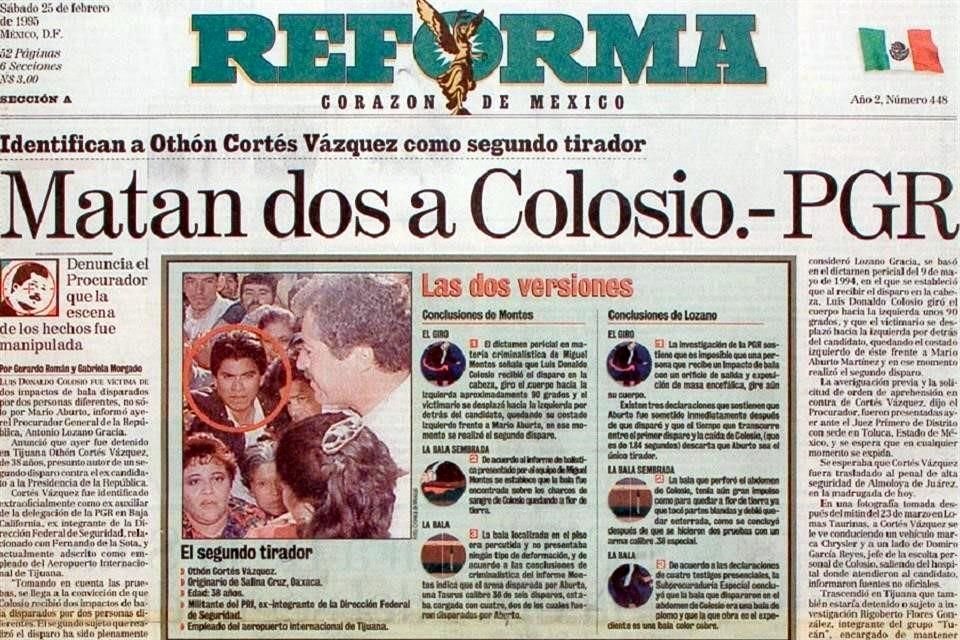 Edición impresa del periódico REFORMA del 25 de febrero de 1995.