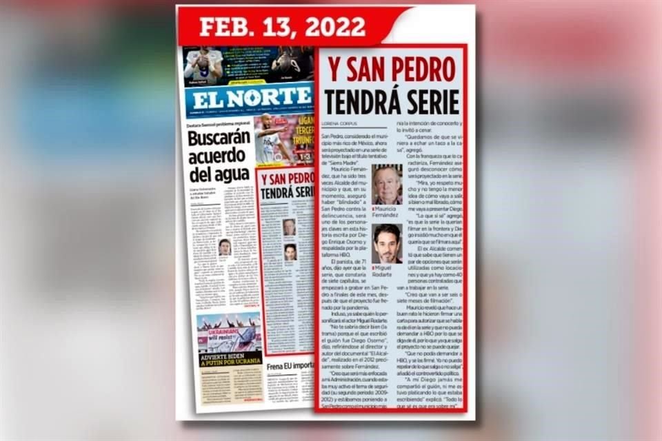 Hace más de dos años, la serie fue revelada por Mauricio Fernández.