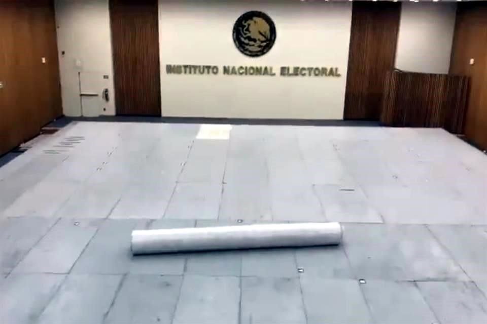 La Sala del Consejo General del INE servirá de escenario para el primer debate presidencial el próximo domingo.