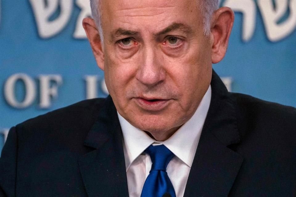 El Primer Ministro Benjamin Netanyahu durante una conferencia de prensa en Jerusalén, el 17 de marzo del 2024.