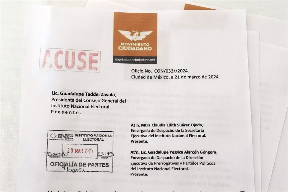 La cancelación de la candidatura al Senado de Alberto Esquer fue cancelada porque, a juicio del Consejo General del INE, MC incumplió con la paridad de género.