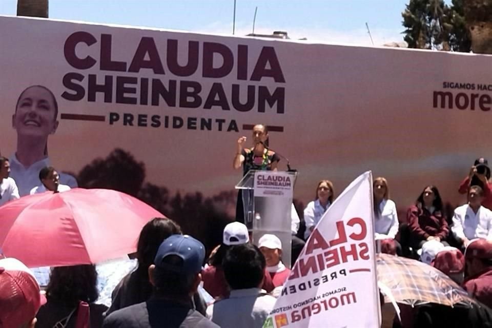 El primer acto público que Sheinbaum encabezó este jueves en Zacatecas fue en Loreto.