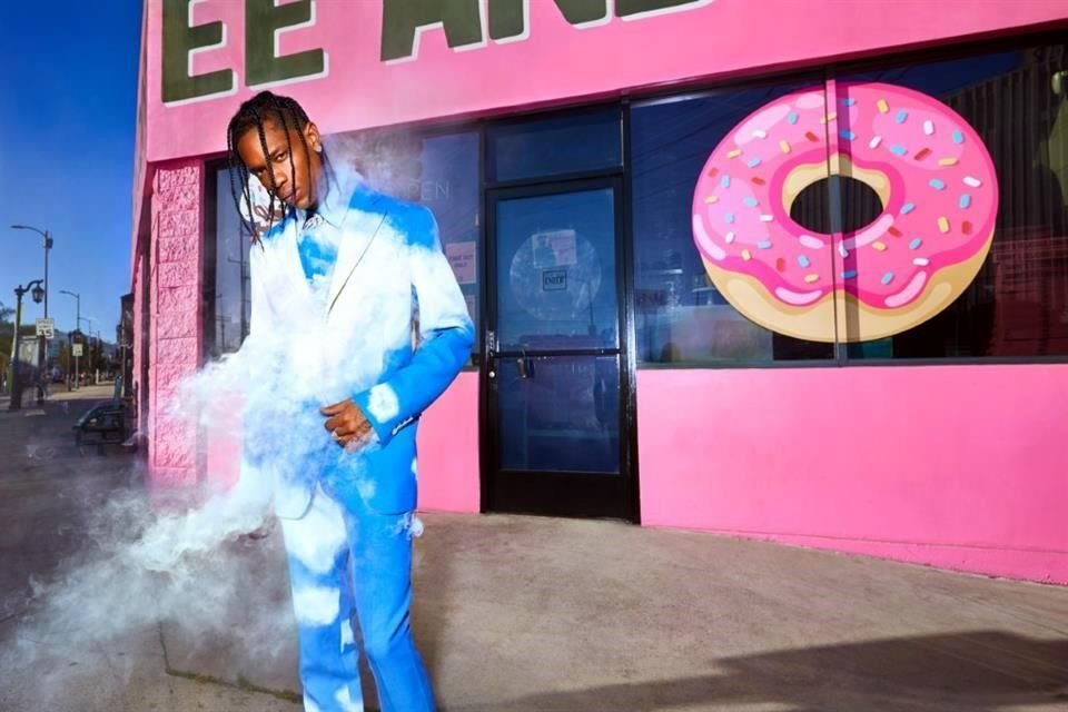 El rapero Travis Scott en 'Partly Cloudy with a Chance of Sprinkles', de 2020.