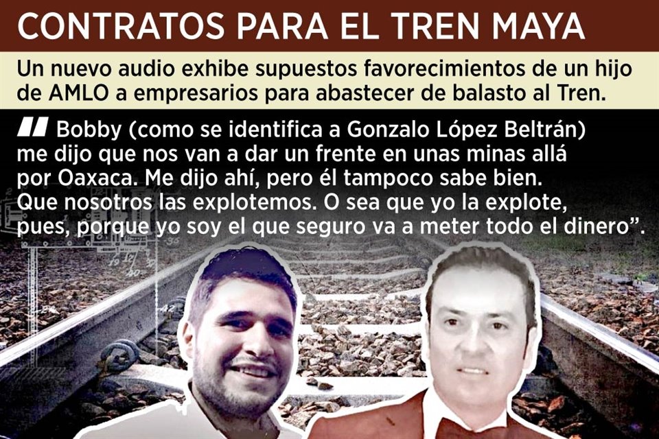 En un audio mostrado por MCCI, un empresario afirma que un hijo de AMLO prometió entregarle contratos para explotación de minas en Oaxaca.