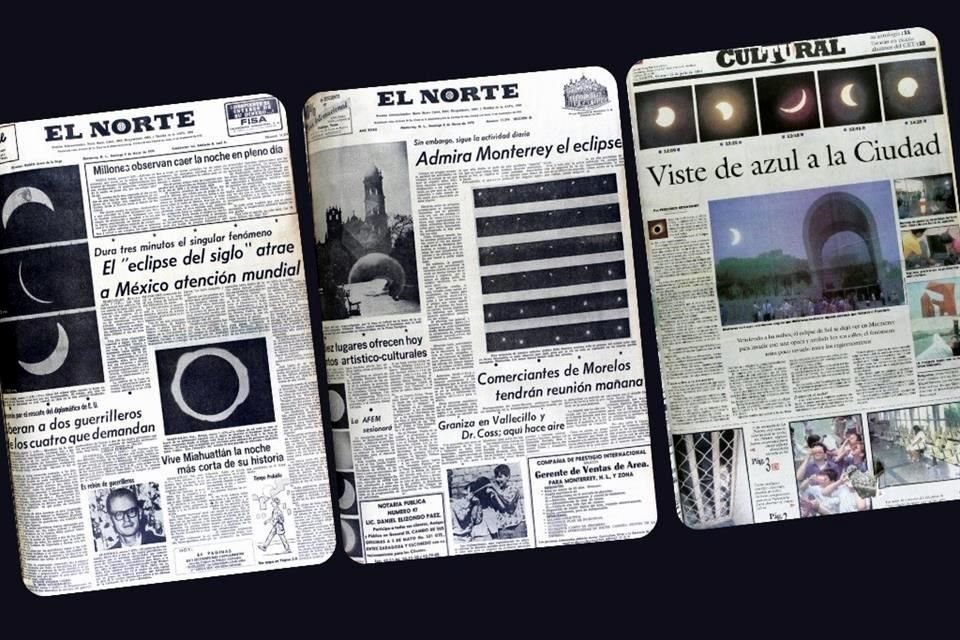 Grupo REFORMA documentó los eclipses totales de Sol ocurridos el 7 de marzo de 1970 y el 11 de julio de 1991.