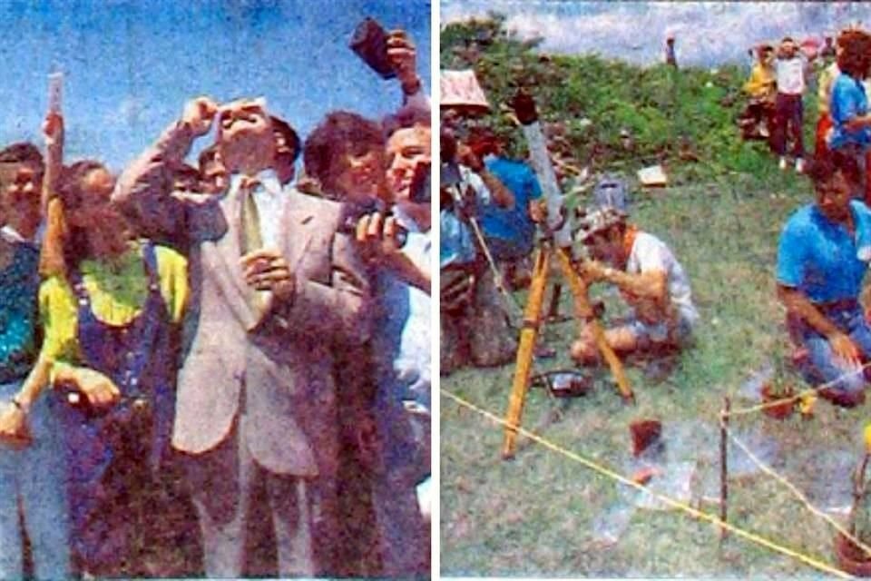 El Presidente Carlos Salinas de Gortari observó el Eclipse del 11 de julio de 1991 en Temixco, Morelos, mientras científicos realizaron experimentos en un campo de observación en Nayarit.