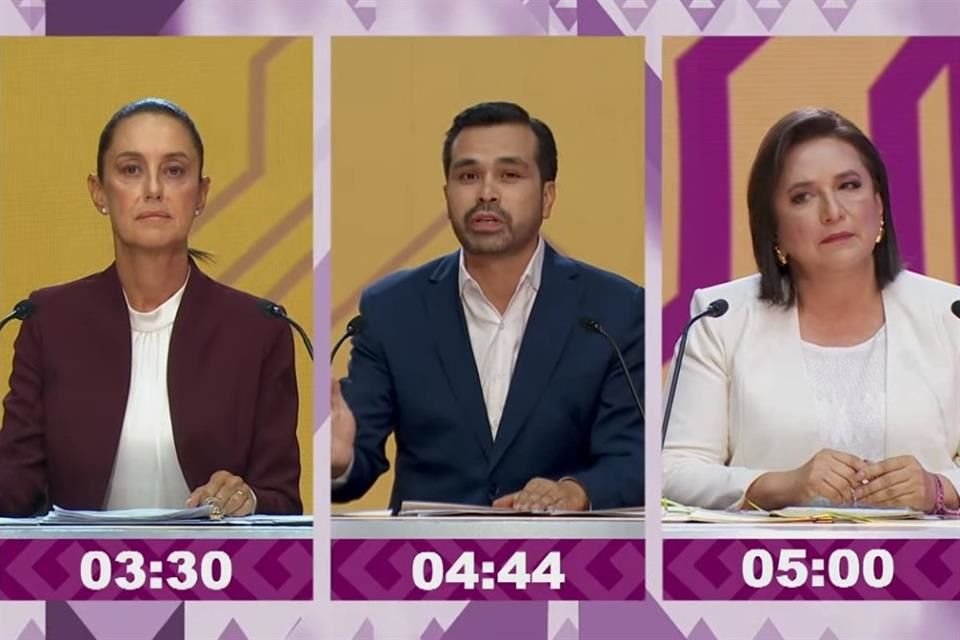 Ante fallas en cronómetro durante debate, consejera del INE aseguró que tomarán acciones para evitarlas en los próximos encuentros.