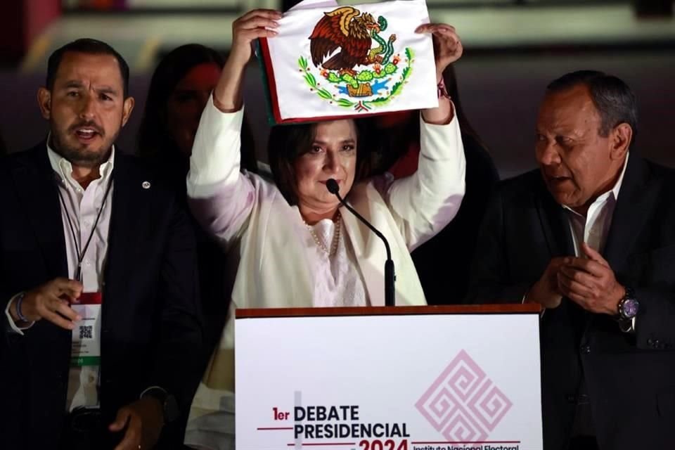 Xóchitl Gálvez, candidata presidencial de PAN, PRI y PRD.