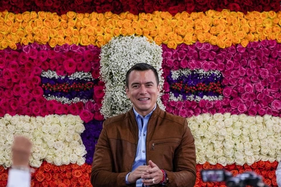 El Presidente de Ecuador, Daniel Noboa, durante un evento en El Quinche el 8 de abril del 2024.