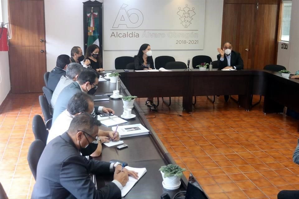 La reunión se realizó en las instalaciones de la Alcaldía Álvaro Obregón.