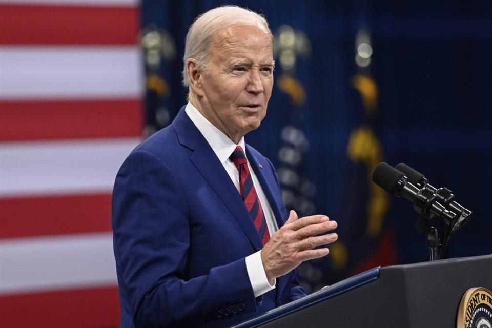 El Presidente Joe Biden habla en un envento en Wyoming, el 13 de abril del 2024.