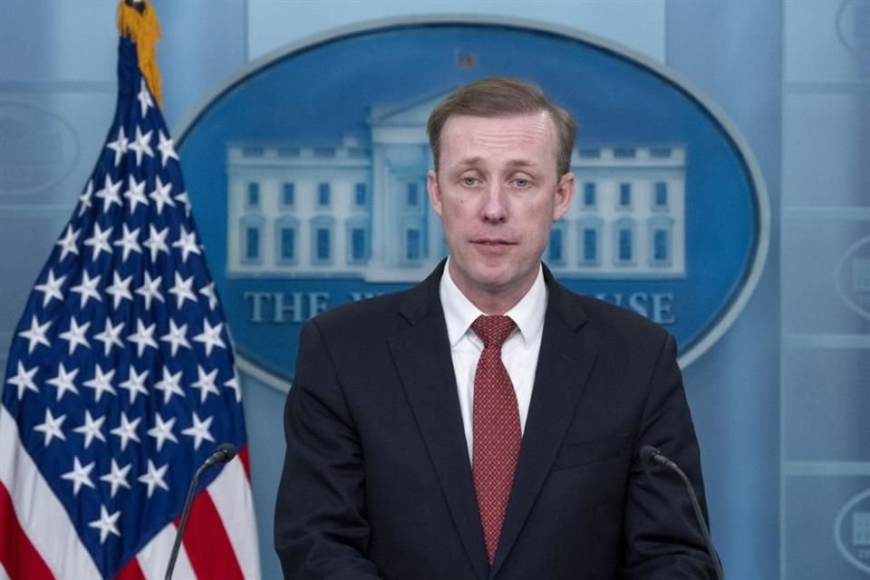 El asesor de Seguridad Nacional de la Casa Blanca, Jake Sullivan, durante una conferencia de prensa en la Casa Blanca, el 9 de abril del 2024.
