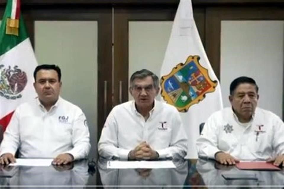 El Fiscal General (izq.), Irving Barrios, y el Gobernador Américo Villarreal dieron su postura sobre el homicidio del candidato Noé Ramos.