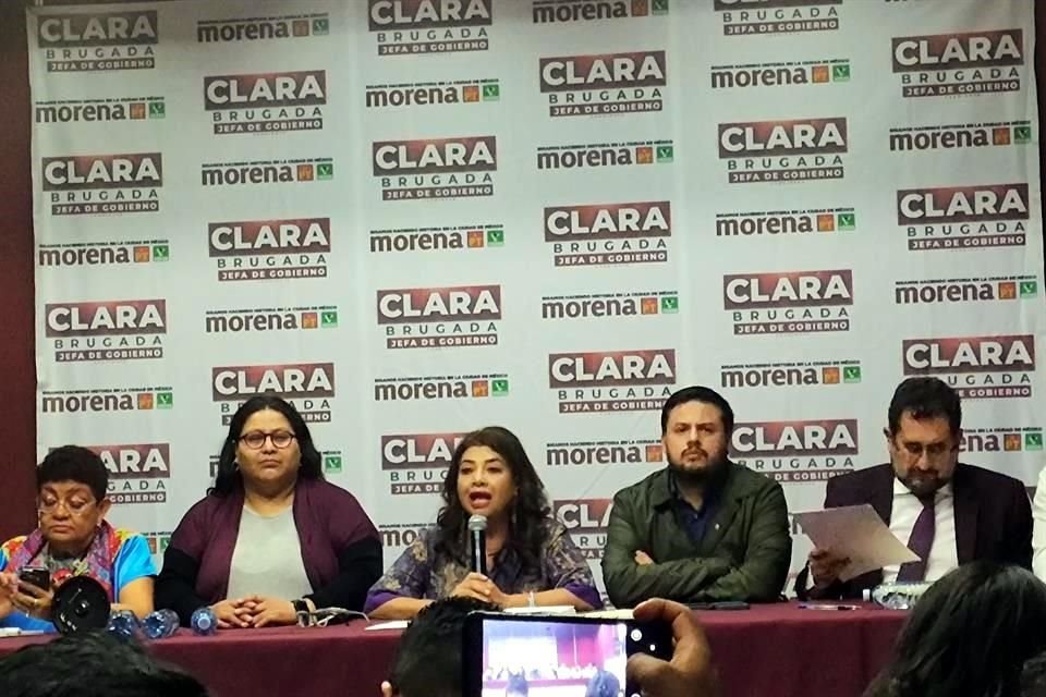 Clara Brugada y miembros de Morena CDMX acusaron a la Oposición de censura.