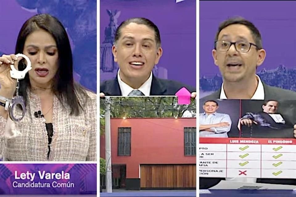 Los candidatos a la Alcaldía sacaron ayer en el debate desde tablas comparativas, hasta esposas de arresto.