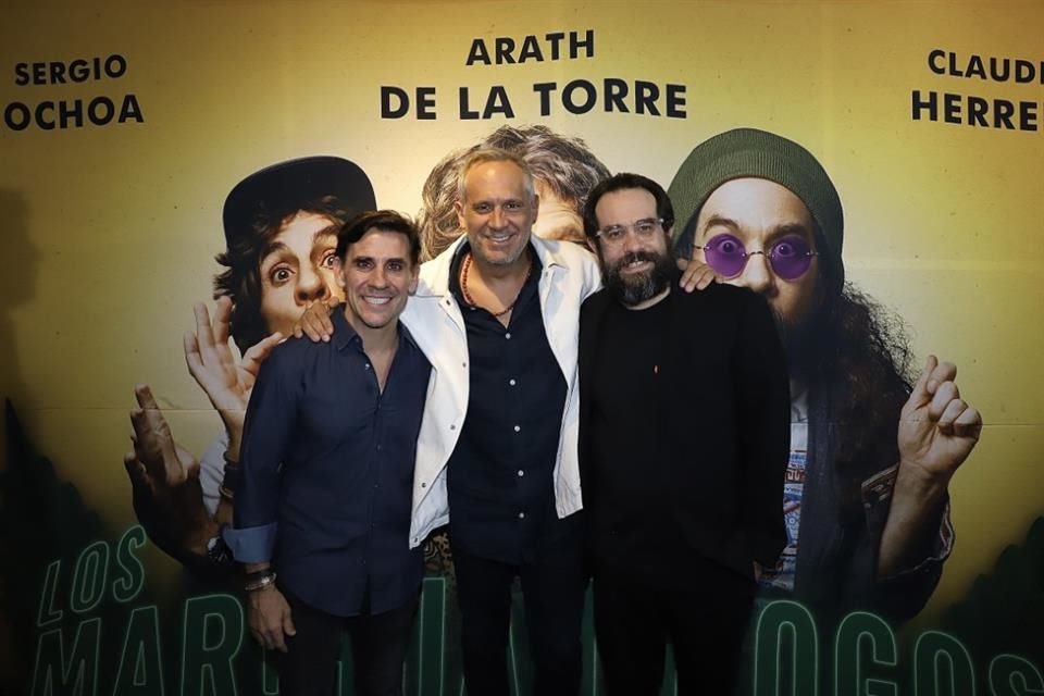 Sergio Ochoa, Arath de la Torre  y Claudio Herrera forman parte  de la obra 'Los Marihuanólogos'.