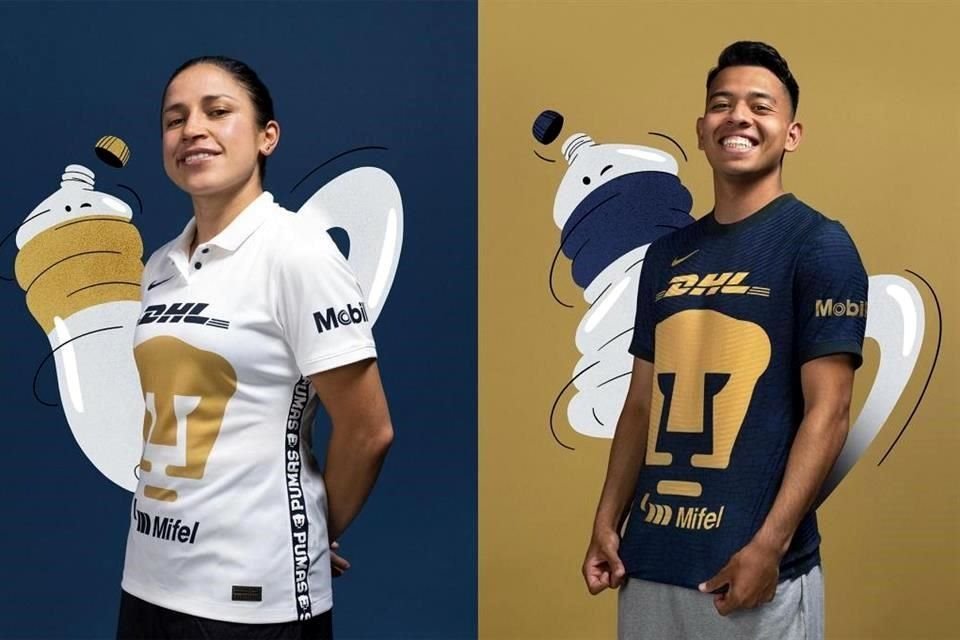 Pumas presentó ayer su indumentaria para la temporada 2021-2022.