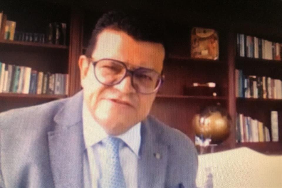 el magistrado Eugenio Reyes Contreras durante la sesion de hoy por videoconferencia del Primer Tribunal Especializado.