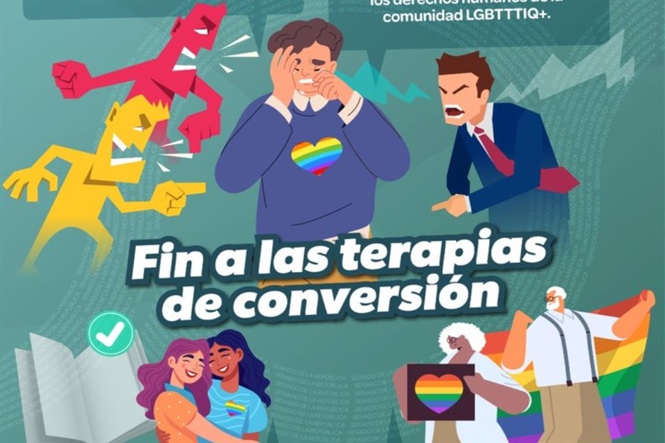 El Senado de la República avaló penas de prisión que van de dos a seis años a quienes realicen terapias de conversión sexual.