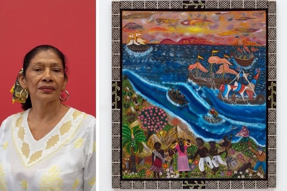 Aydeé Rodríguez López plasma en su obra la esclavitud y el maltrato que sufrieron las personas africanas que llegaron a México.