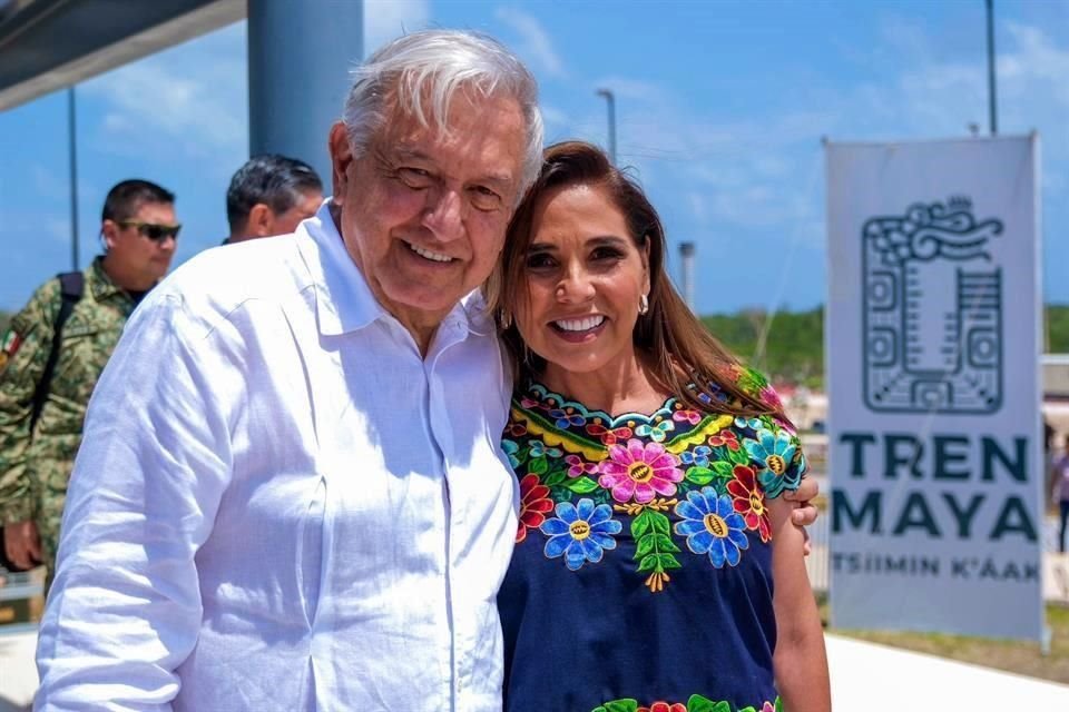 La Gobernadora de Quintana Roo, Mara Lezama, publicó una foto del recibimiento en la estación de Cancún.