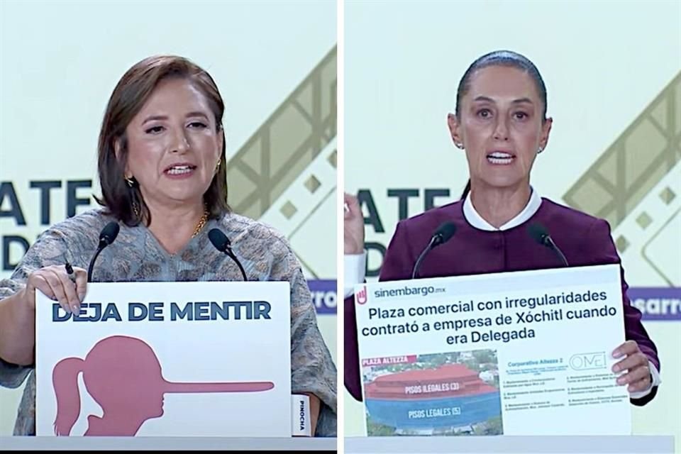 En el segundo debate presidencial, Xóchitl Gálvez y Claudia Sheinbaum cruzamos acusaciones de corrupción, enriquecimiento ilícito, etc.