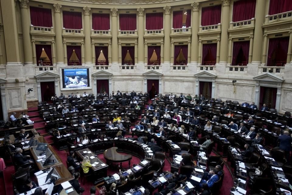 Legisladores debaten un proyecto de ley impulsado por el Presidente argentino Javier Milei en Buenos Aires, el 29 de abril de 2024.