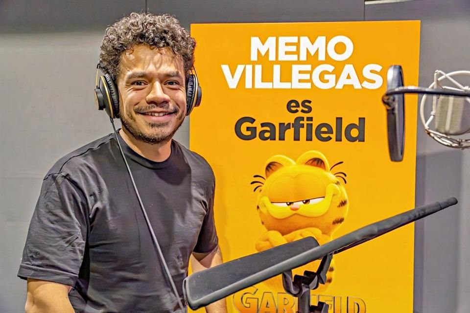 El actor Memo Villegas está emocionado de debutar en el doblaje con la voz del gato glotón en 'Garfield: Fuera de Casa'.