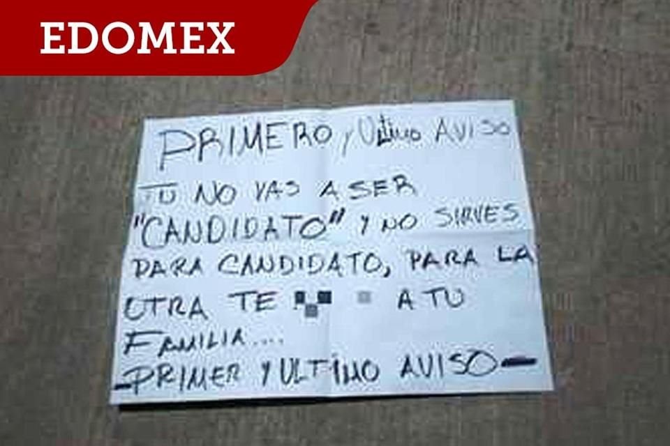 Amenaza a Arturo Lara (MC), candidato a Alcalde en Amanalco de Becerra.