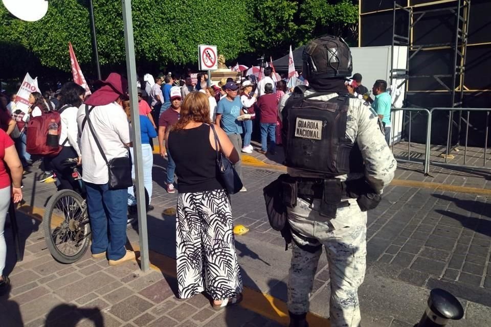 Elementos de la Guardia Nacional (GN) han vigilado distintos eventos de candidatos, tanto locales como federales.