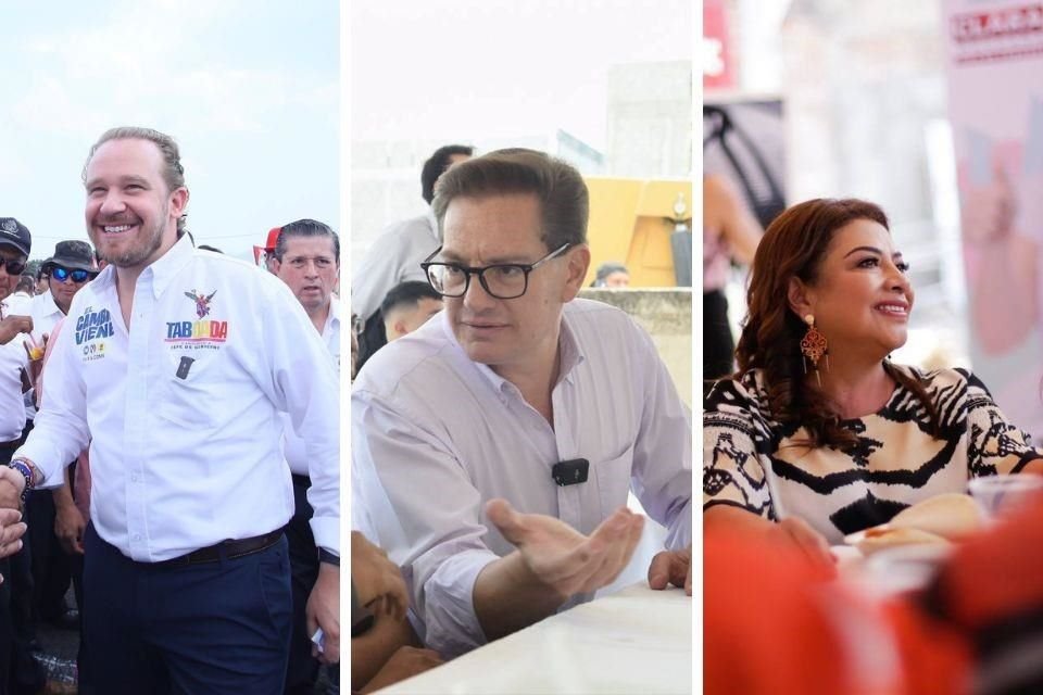 Así fue la jornada de los aspirantes a la CDMX, Santiago Taboada, Salomón Chertorivski y Clara Brugada.