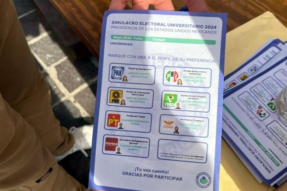 Jóvenes que organizaron el Simulacro Electoral Universitarios (SEU) dijeron estar satisfechos con los resultados.