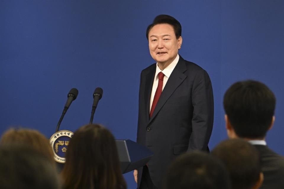 El Presidente surcoreano, Yoon Suk Yeol, durante una conferencia en Seúl.