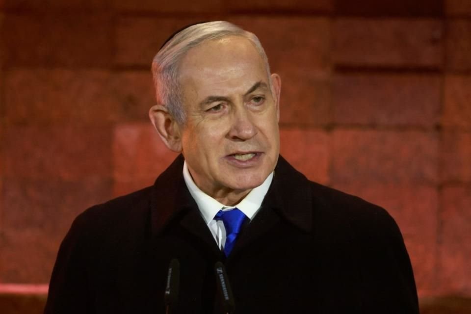 El Primer Ministro Benjamin Netanyahu durante una ceremonia en Jerusalén, el 5 de mayo.