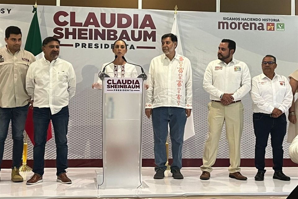 La candidata presidencial, Claudia Sheinbaum, defendió el cambio de formato para el tercer debate.