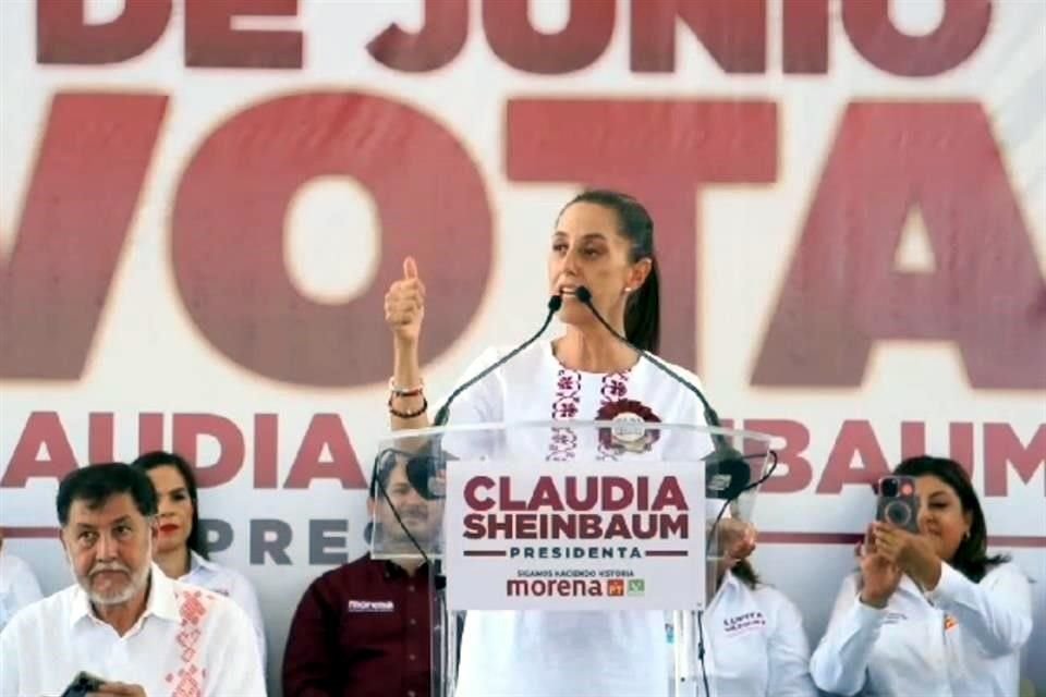 Tras resbalar y decir que AMLO llegó a Presidencia por 'ambición personal', Sheinbaum corrigió y el video del mitin fue bajado de YouTube.