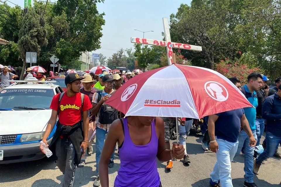 La caravana migrante llegó a la ciudad de Oaxaca con más de 600 personas.