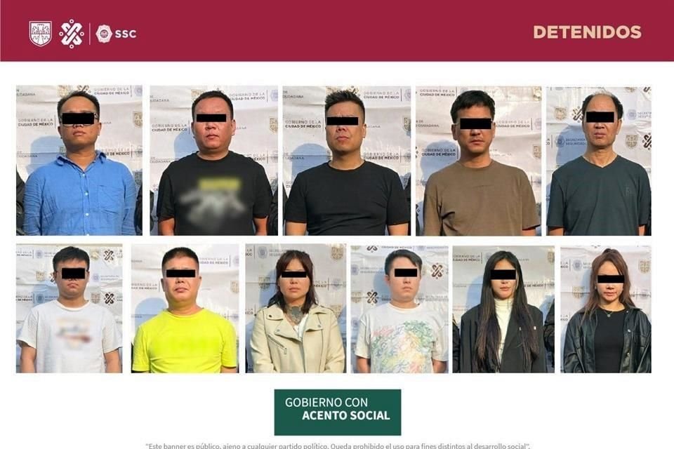 Tras la inspección en el inmueble de cuatro pisos, se decomisaron drogas y se les investigará por explotación sexual a los ciudadanos chinos.