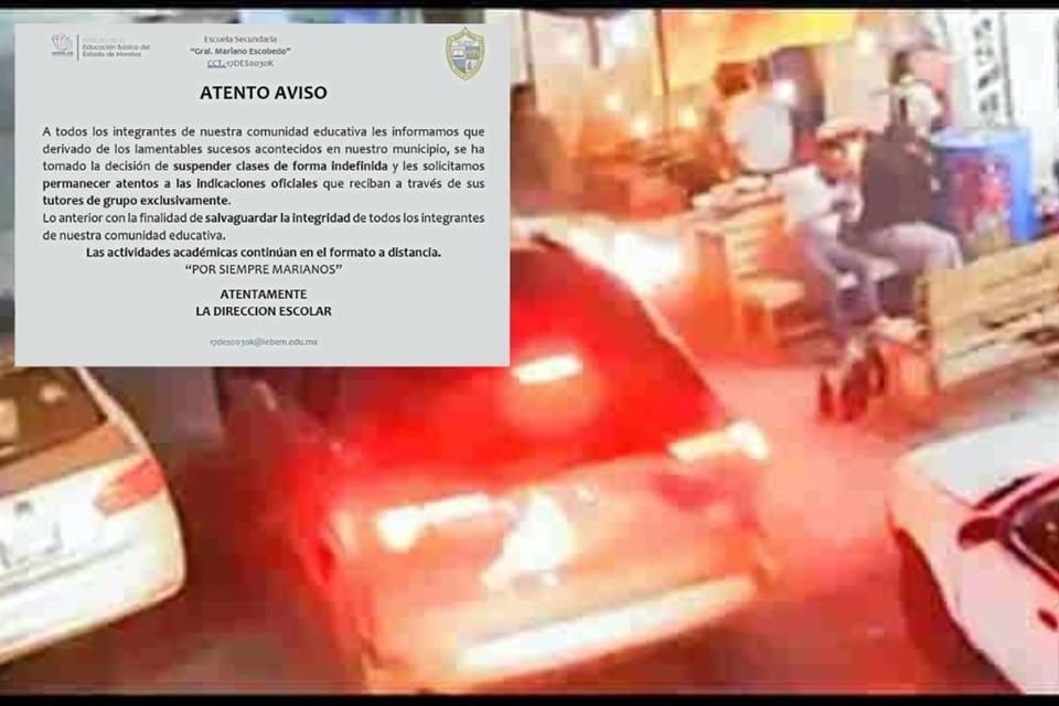 La suspensión de clases derivó de los hechos de violencia que han azotado al municipio.