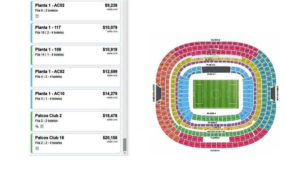 Los precios para el duelo semifinal entre América vs Chivas.