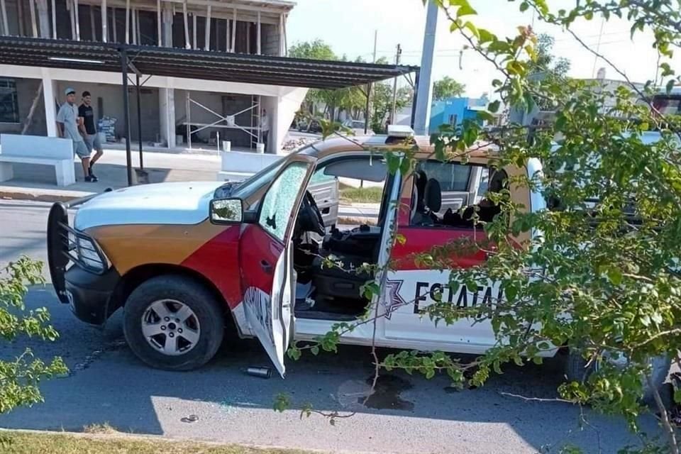 Los pistoleros atacaron a los elementos de la Guardia Estatal cuando iban a bordo de su patrulla.
