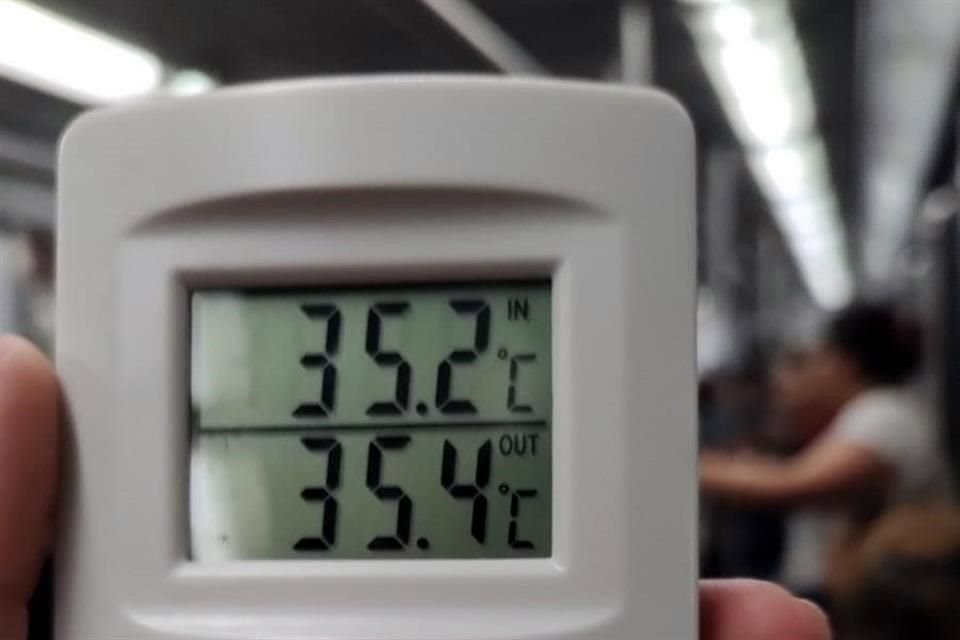 A las 14:50 horas, en la estación Hospital General se reportaron 35.4 grados.