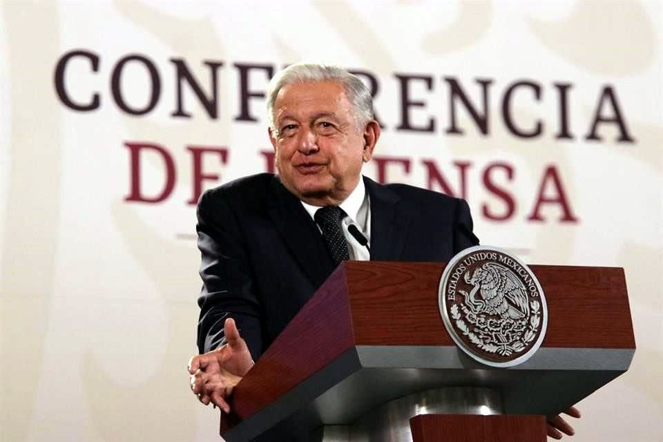 López Obrador en su conferencia mañanera de este jueves.