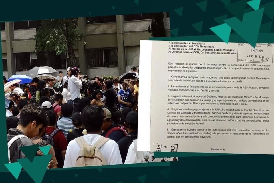 Consejeros técnicos de CCH acusaron que partidos políticos intentan 'agitar' y 'desestabilizar' la UNAM con fines electorales. 